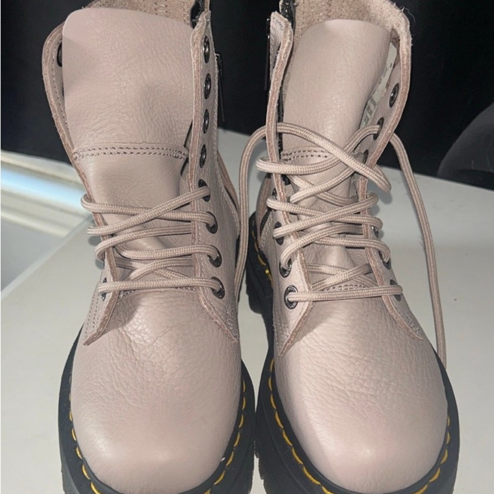 Women's Lace-Up Dr. Martens Platform Ankle Boots - Picture 3 of 6